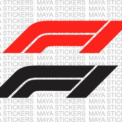  formula 1 logo decal sticker in custom colors and sizes ( Pair of 2 stickers )