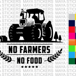 No farmer, No food decal sticker for cars, bikes, laptops, 