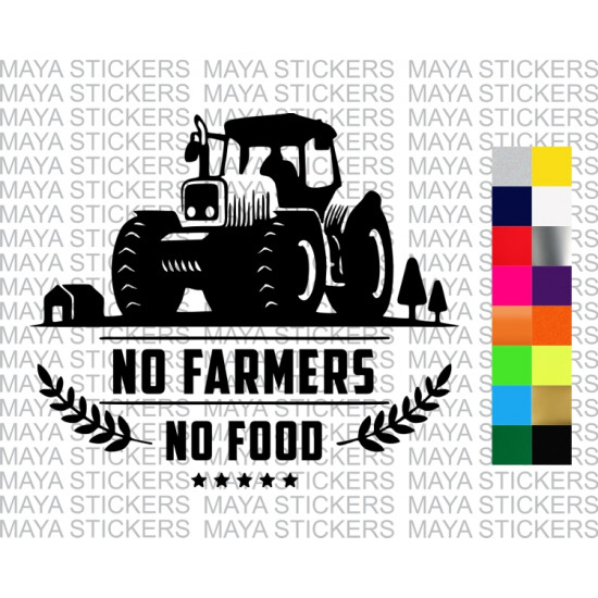 No Farms No Food VINYL DECAL Farming Midwest  STICKER car truck tractor 