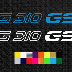 BMW G 310 GS logo stickers for motorcycles and helmets ( Pair of 2 )