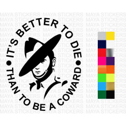 Gorkha 'better to die than be a coward' sticker for cars, bikes, laptops