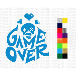 Game over logo decal sticker for laptops, bike, cars