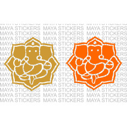 Ganesh / Ganpati sticker in flower pattern design 