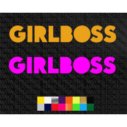 Girl Boss stickers for cars, bikes, laptops and others ( Pair of 2 )