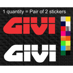 GIVI logo stickers for motorcycles and helmets ( Pair of 2 stickers )