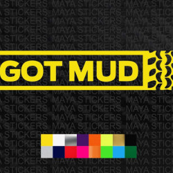 Got Mud tyre print design offroad decal sticker 