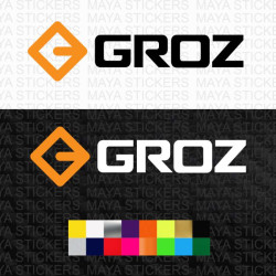 Groz tools logo stickers 