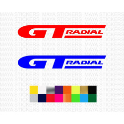 GT radials logo car sponsor stickers ( Pair of 2 )