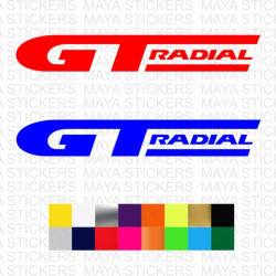 GT radials logo car sponsor stickers ( Pair of 2 )