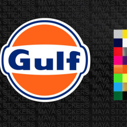 Gulf oil logo stickers for cars and motorcycles