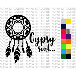 Gypsy Soul decal sticker for cars, bikes, laptops