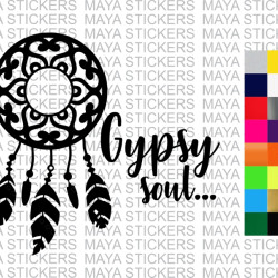 Gypsy Soul decal sticker for cars, bikes, laptops