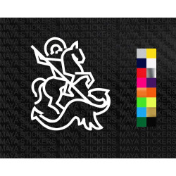 St Georg Killing dragon decal for cars, laptops, scooters and others