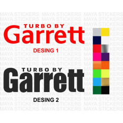 Turbo by Garret logo car stickers ( 2 stickers )