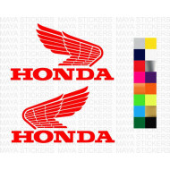 HONDA old 1973 logo decal stickers for motorcycles and helmets ( pair of 2)