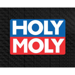 Holy Moly stickers for motorcycles and cars