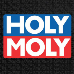 Holy Moly stickers for motorcycles and cars