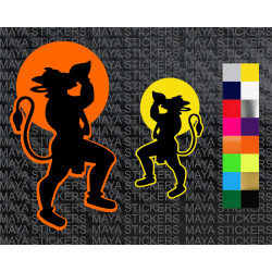 Hanuman with shankh stickers for cars, bikes, laptops, doors