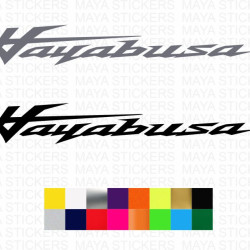 Hayabusa latest variant text logo decal sticker for motorcycles and helmets ( Pair of 2 )