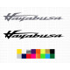 Hayabusa latest variant text logo decal sticker for motorcycles and helmets ( Pair of 2 )