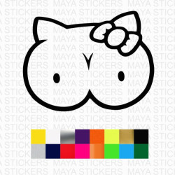 Hello kitty funny adult sticker / decal for cars, bikes and laptop
