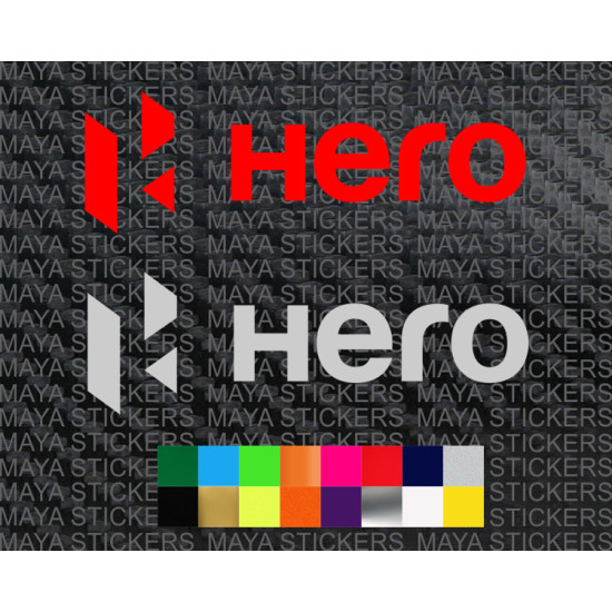 Sarkkart Original HERO Logo Bike Stickers Kit