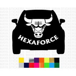 Hexa force car decal sticker for Tata Hexa