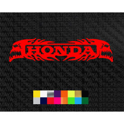 Honda dual skull logo sticker for motorcycles, cars, and helmets