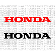Honda text logo decal sticker in custom colors and sizes (Pair of 2 stickers )
