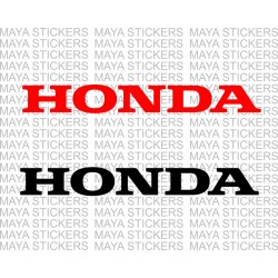 Honda text logo decal sticker in custom colors and sizes