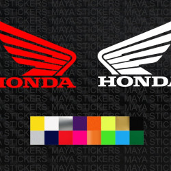 Honda two wheelers wings full logo sticker for bikes and helmets ( pair of 2)