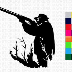 Hunter with gun decal stickers for cars and motorcycles 