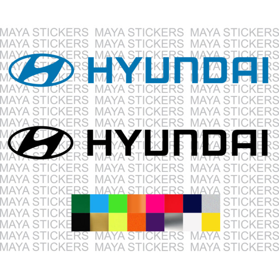 Hyundai logo stickers for cars ( Pair of 2 )