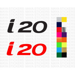 Hyundai i20 logo car stickers ( Pair of 2 )