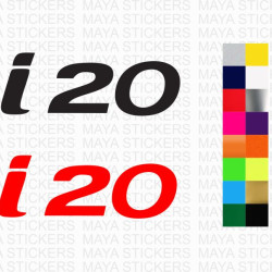 i20 logo car stickers ( Pair of 2 )