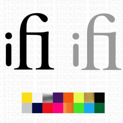 ifi Audio logo sticker in custom colors and sizes  ( Pair of 2 )