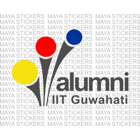 IIT Guwahati alumni logo sticker for cars, bikes, laptops