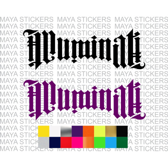 Illuminati logo stickers for cars, bikes, laptops