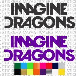 Imagine Dragons logo stickers for cars, bikes, laptops. 