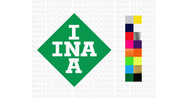 INA bearing logo stickers in custom colors and sizes