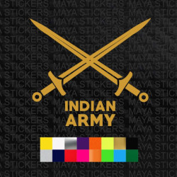 Indian army sword design sticker for cars, motorcycles and laptops D2