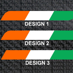 Indian flag stripe decal sticker for cars, bikes, laptops ( Pair of 2 stickers ) 