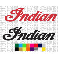 Indian motorcycles text logo stickers  for motorcycles and helmets ( Pair of 2 )