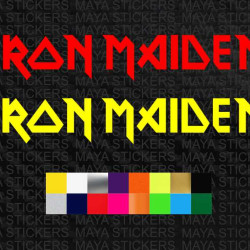 Iron Maiden logo sticker for  cars, bikes, laptops ( Pair of 2 )