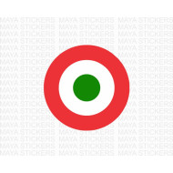 Italian Flag Tricolor round logo layered decal sticker for Cars, bikes, laptops and others