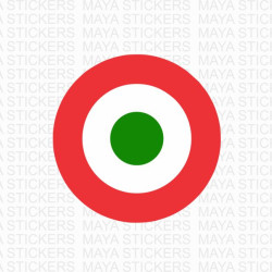 Italian Flag Tricolor round logo layered decal sticker for Cars, bikes, laptops and others