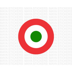 Italian Flag Tricolor round logo layered decal sticker for Cars, bikes, laptops and others