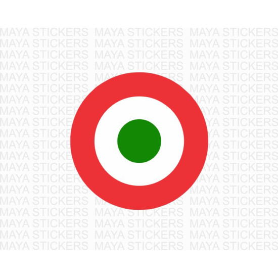 thumbnail interactive-video image 1 of Round Italian Flag Sticker – Die Cut Decal – Self Adhesive – 4″ X 4″ – Italy Circle 1 of 3
