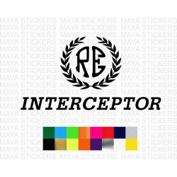 Royal Enfield Interceptor unique design sticker for Motorcycles and helmets