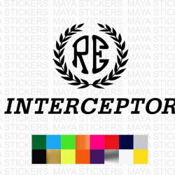 Royal Enfield Interceptor unique design sticker for Motorcycles and helmets